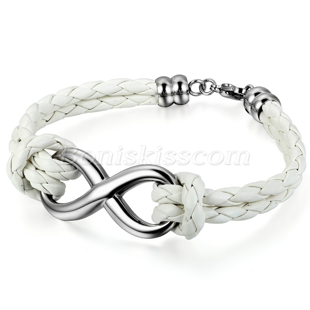 Love Infinity Multilayer Braided Leather Wrap Charm Cute Bracelet Cuff Bangle