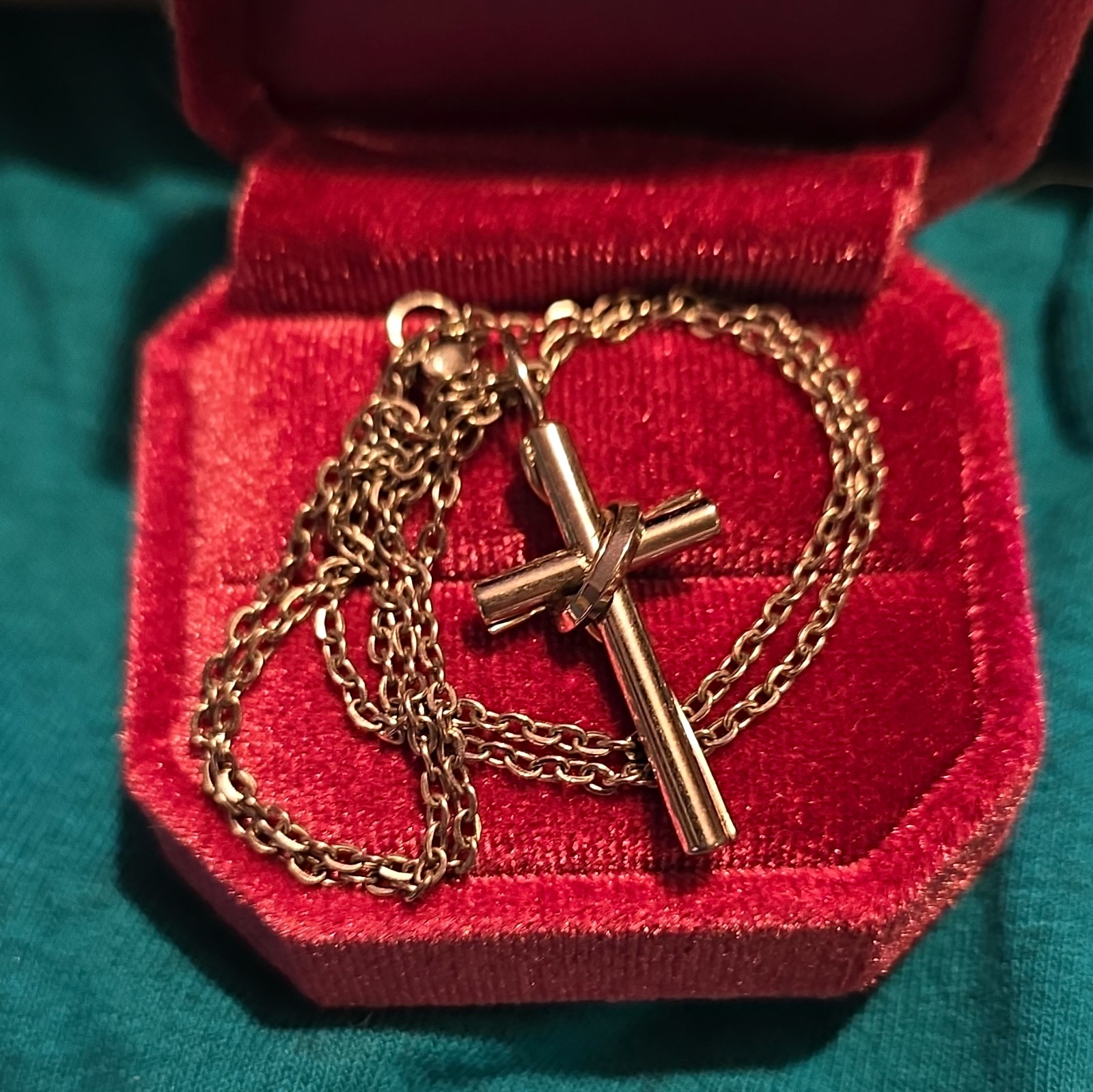 Kristen Kesho stainless steel necklace features a movable ring pendant