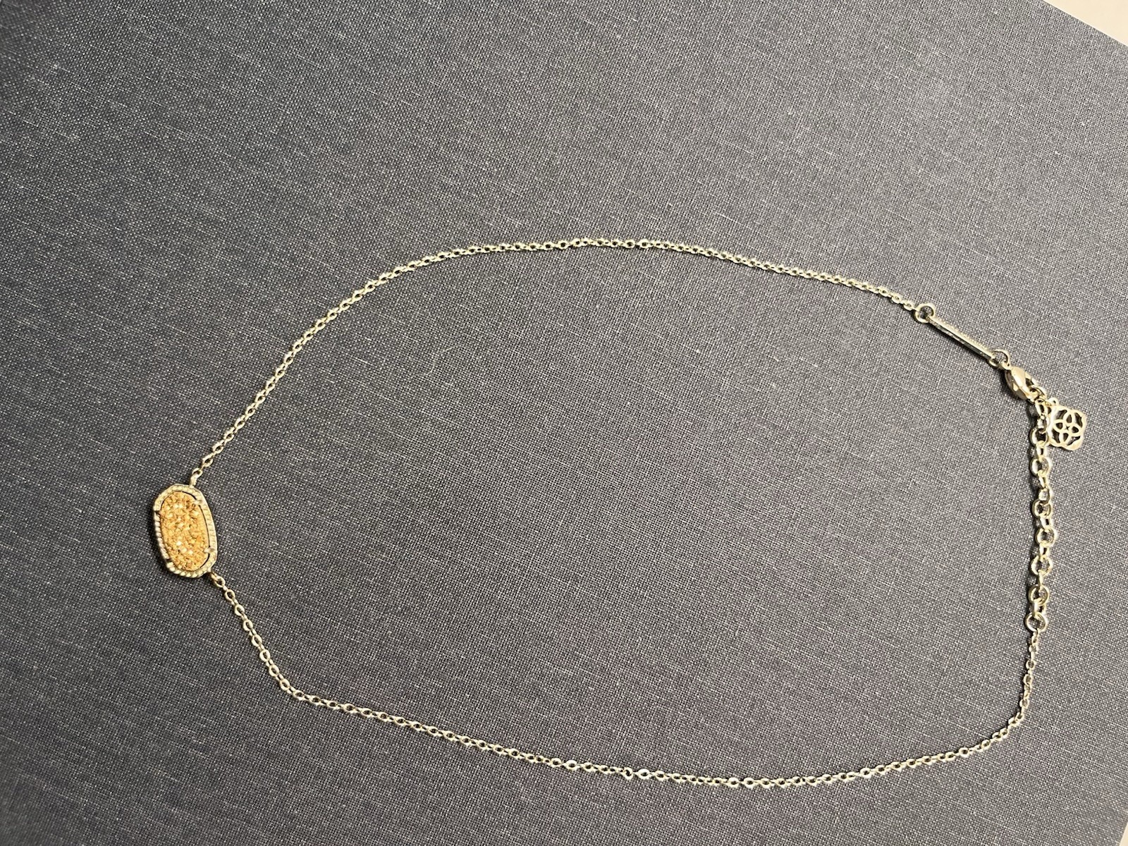 Kendra Scott Gold Elisa Pendant Necklace – Gold Drusy 17”