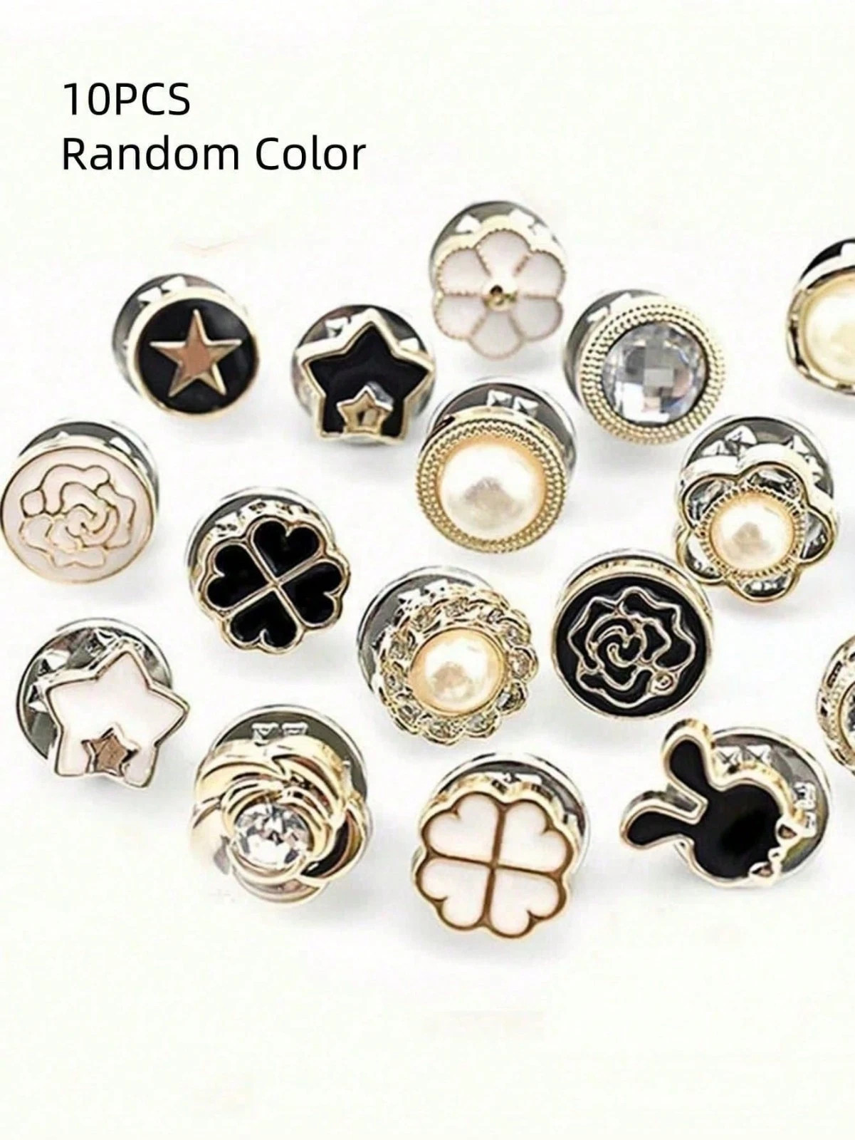 Women Shirt Brooch Buttons Blouse Pins Modesty Pins Cover Up Brooch Pins