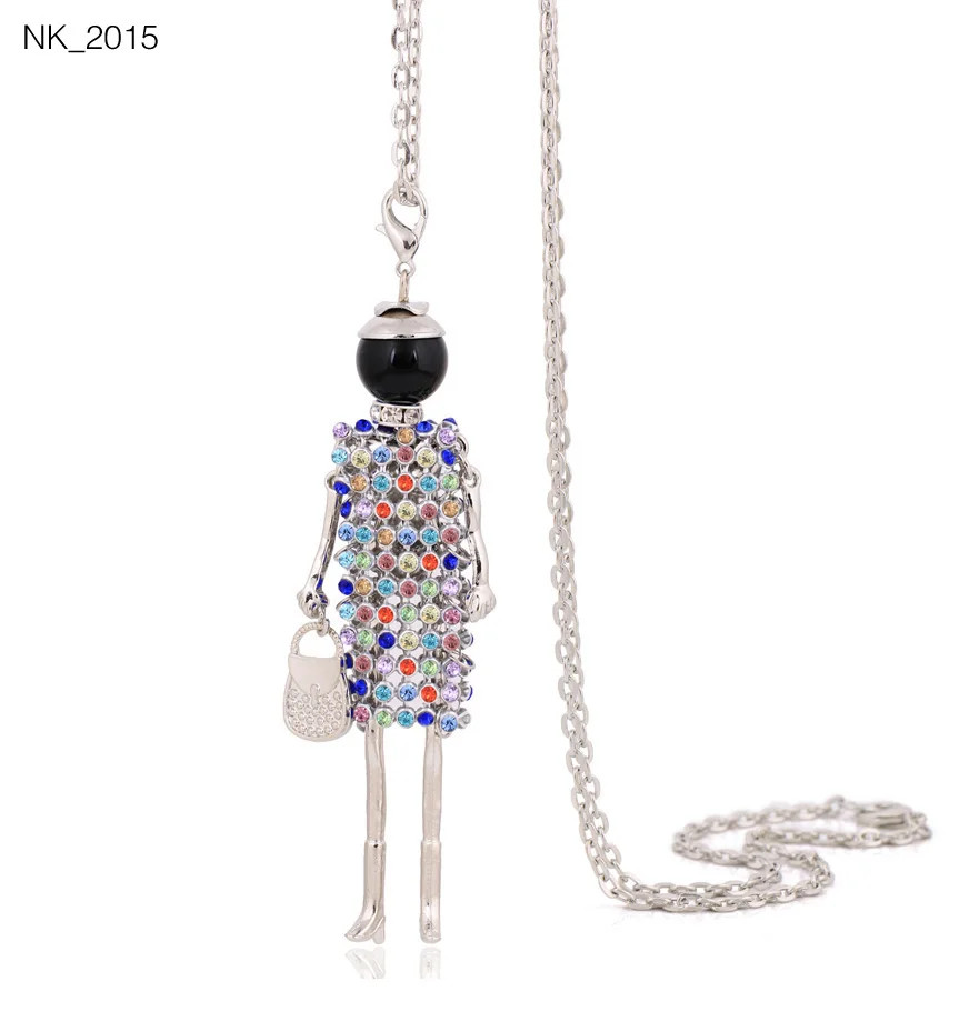 Statement Pendant Necklace Long Chain Lady Charm Jewelry Women Trend Style 1 Pc
