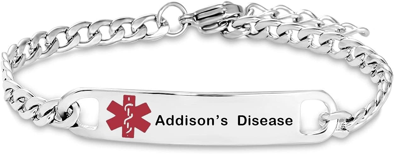 Stylish Red Stainless Steel Medical Alert Bracelet – Quick Emergency Recognition