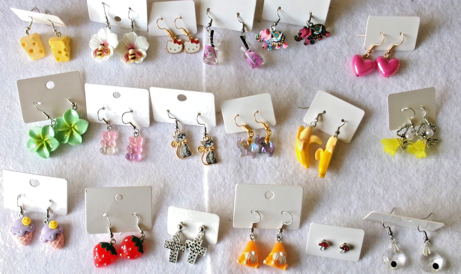 children little girl earrings lot of 18 free shipping