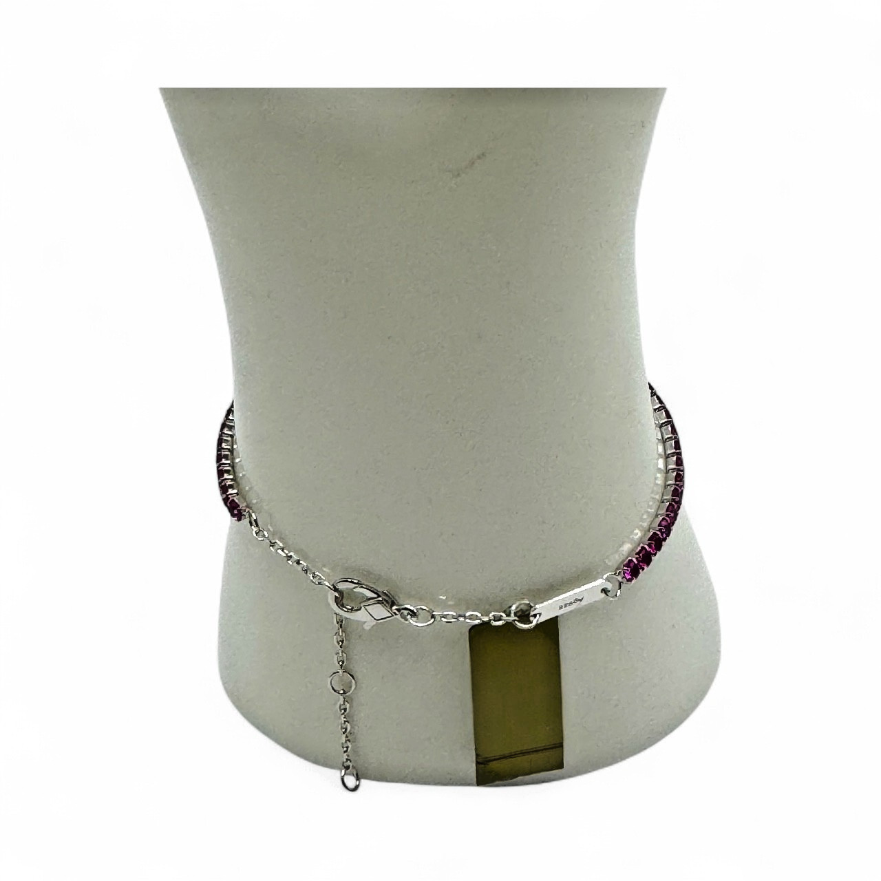 Anna Zuckerman Sterling Glamour Gem Bracelet Lab Ruby NWT + Free Gift
