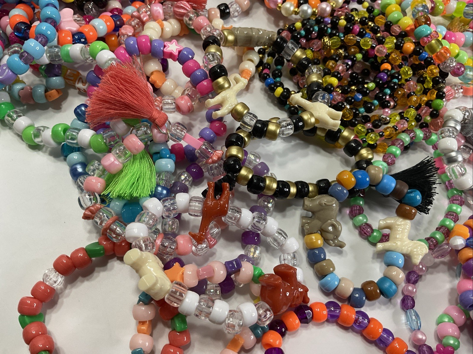 Mixed Children/Girls/Boys/Kids Cute Colorful Stretch Bracelets Count of 12-16