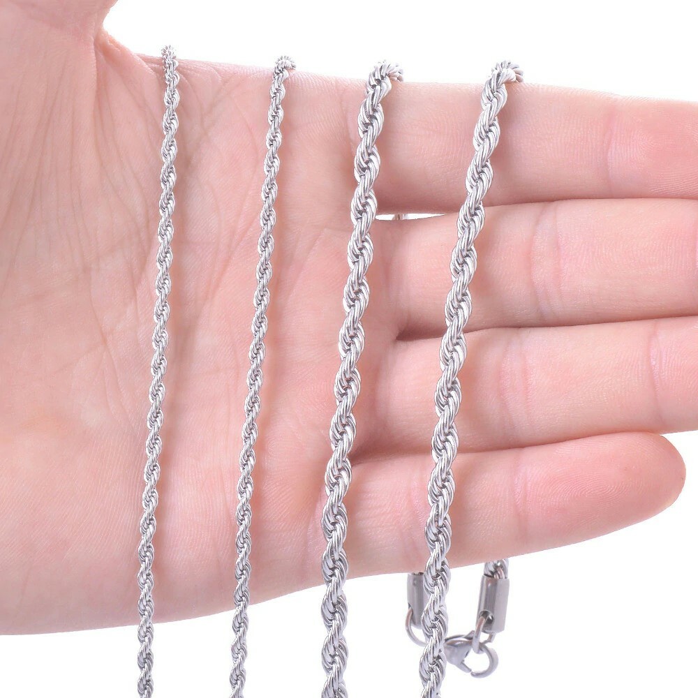 Stainless Steel 45 cm (17.7 in) 2 mm Rope Necklace