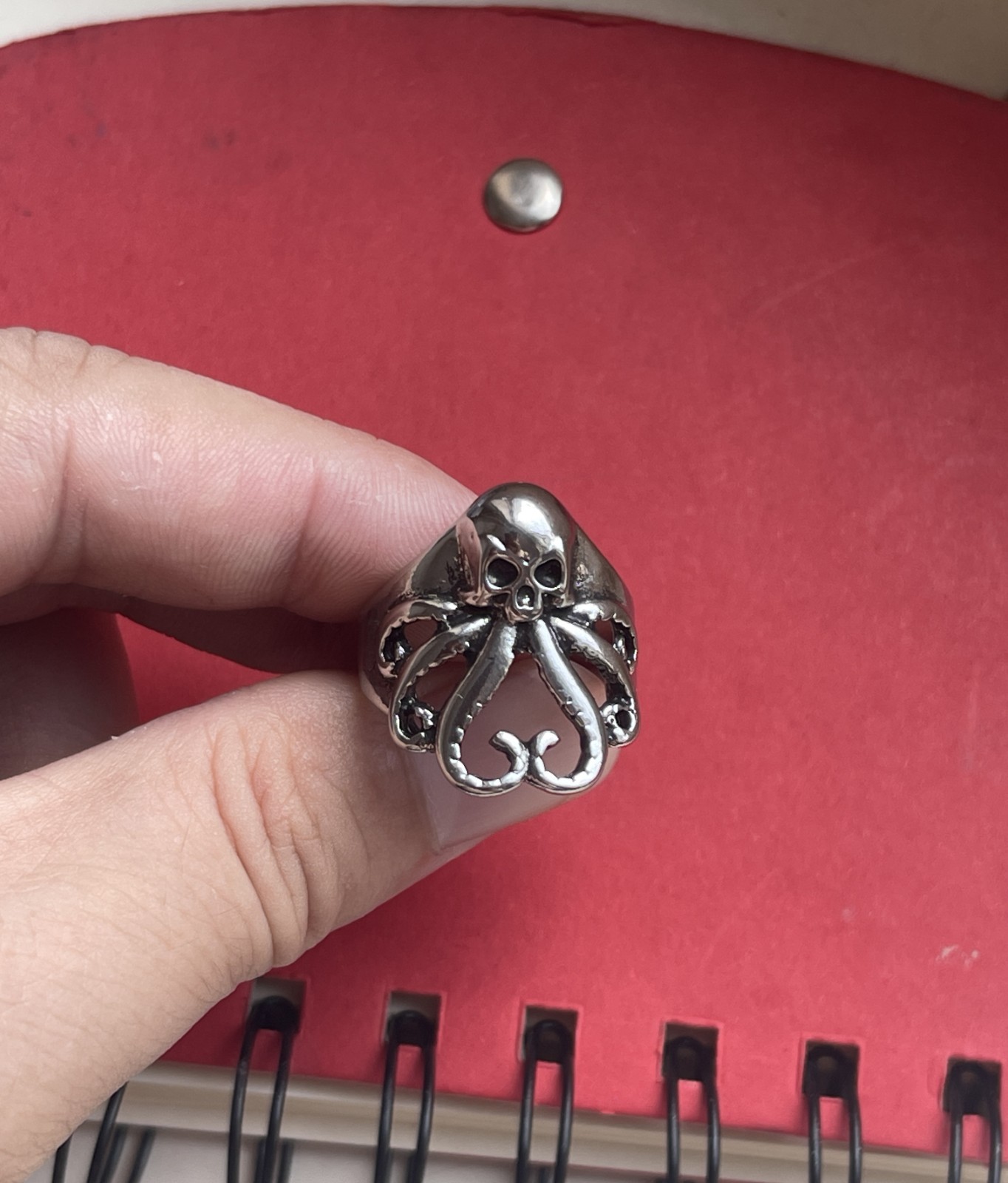 Powerful Octopus Vintage Ring Stainless Steel Octopus Biker Punk Hollow Ring