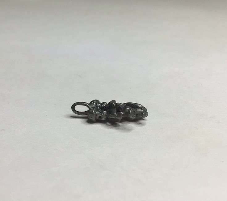 Zodiac Gemini Twins Playing Trumpets Charm Pendant Pewter 3/4 Inch x 1/2 Inch
