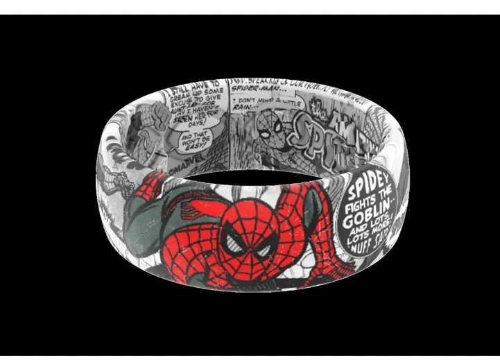 Marvel Groove Life “SpiderMan Black & White Comic” Silicone Ring Size 11
