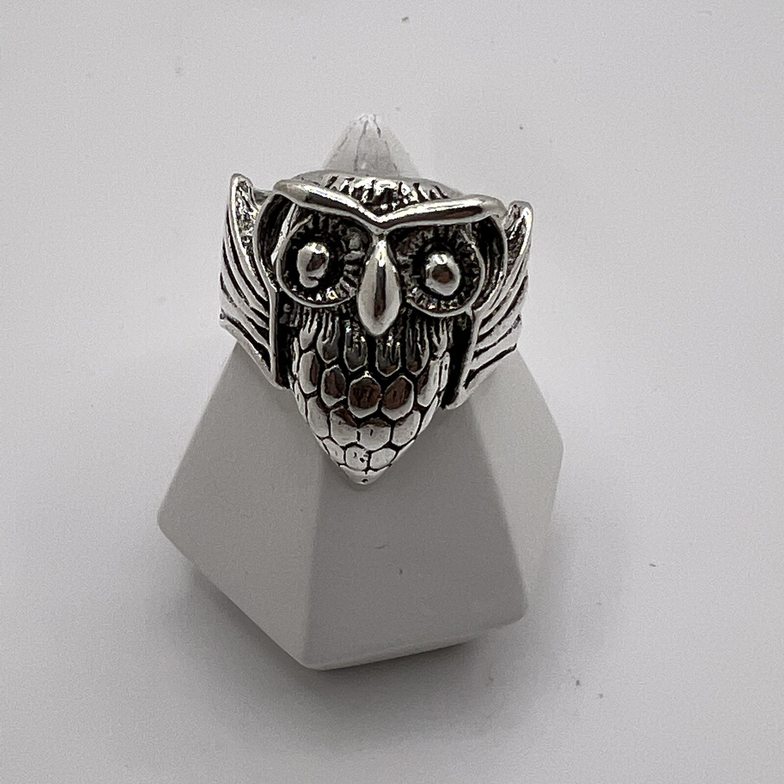 Unisex Adults Owl Ring Nature Biker Style Ring Size 11 Goth Heavy
