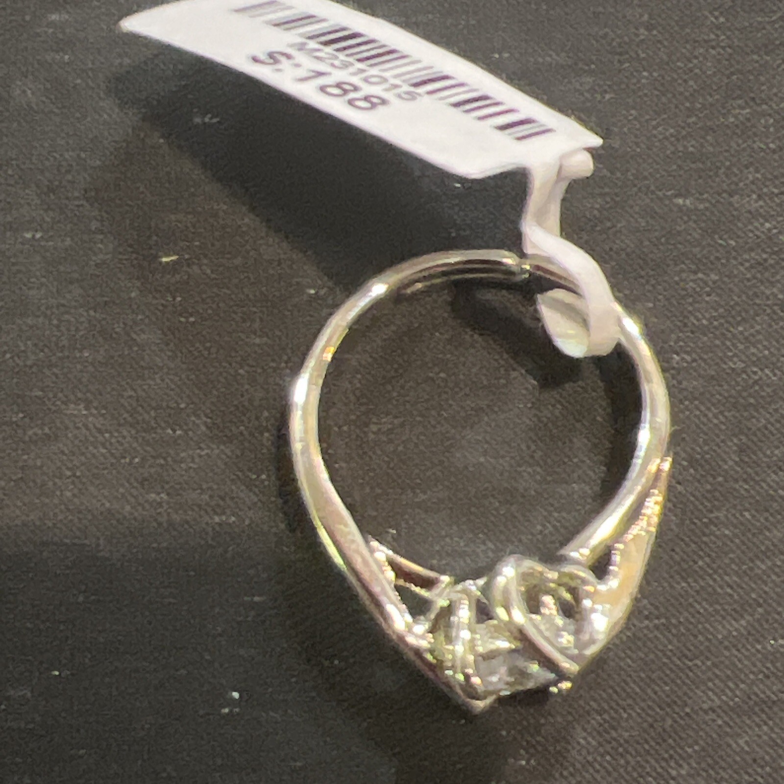 😍Women Fashion Cubic Zircon Wedding Jewelry Silver Color Ring SZ 7 As Pictures