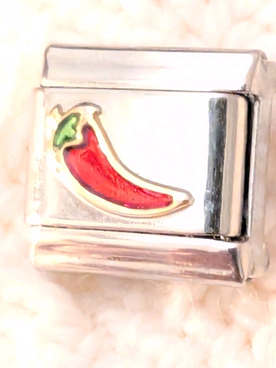 Authentic Tuscany Red Chili Pepper Italian Charm 9mm Classic Link R228