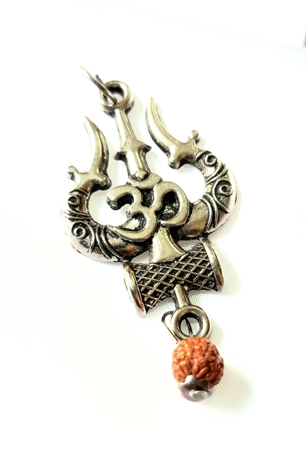 Mahakaal Rudraksha Pendant Lokit,Om Trishul Damru Shiva Pendant Spiritual Lokit