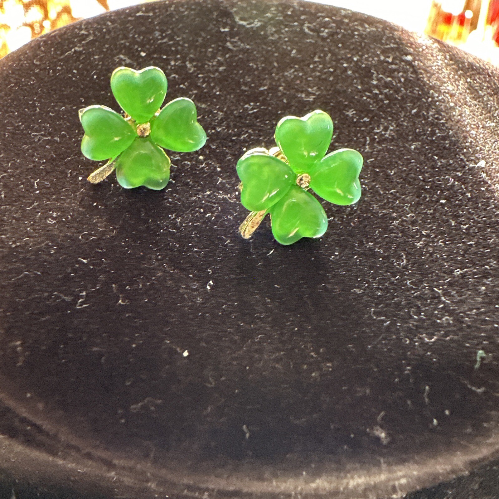 You Will Need These Cute 4 Leaf Clover Stud Earrings With Imitation Opal Stones