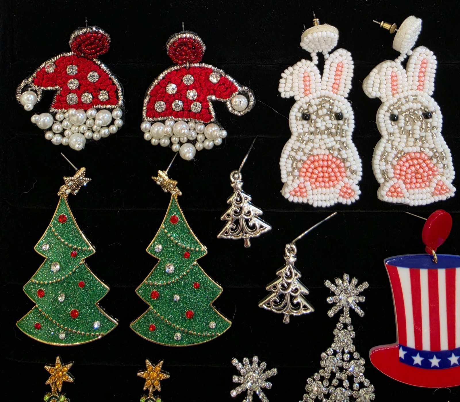 Fun Boutique Style Holiday Pierced Earring Lot 14 Pairs Statement 1 Baublebar