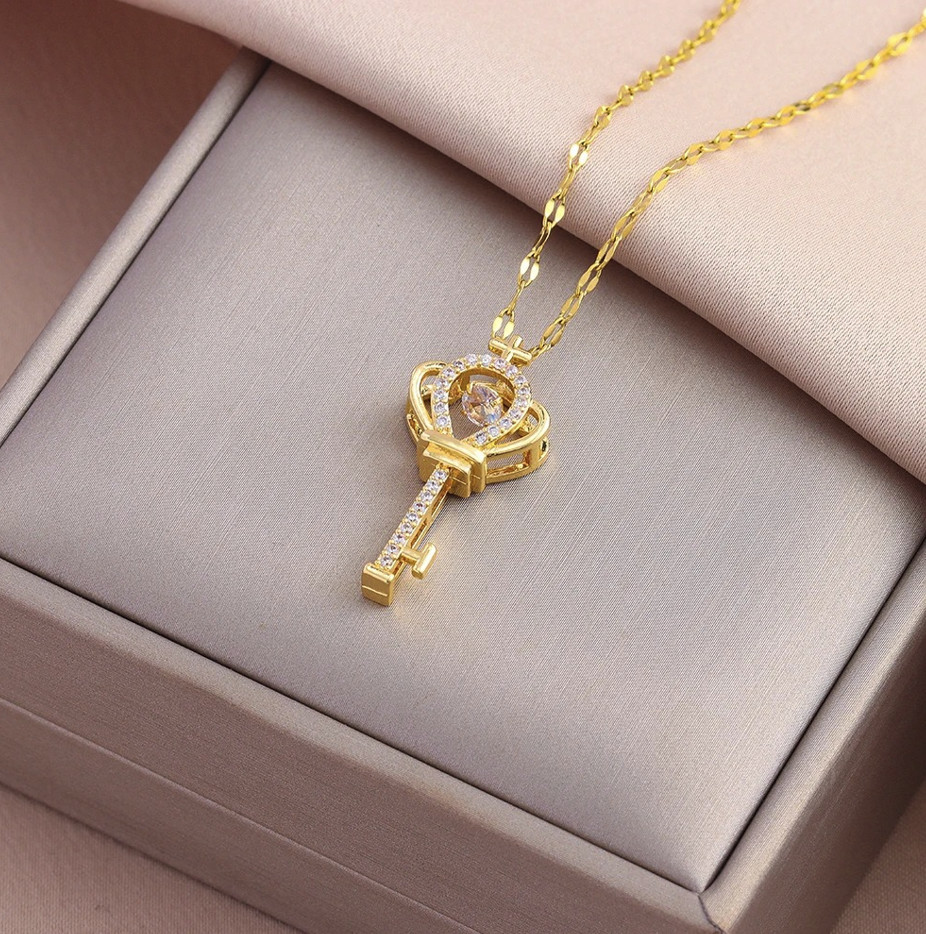1pc Beating Heart Pendant Necklace Stainless Steel Clavicle Chain – NEW