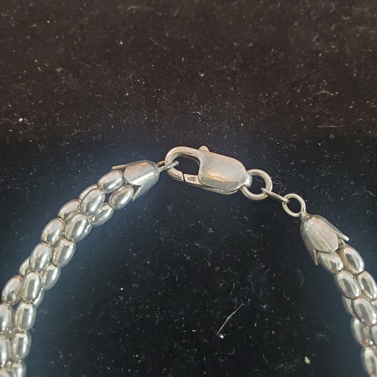 7in 925 Sterling Silver 16.30g Braided Rope Bracelet 5mm Made In Italy