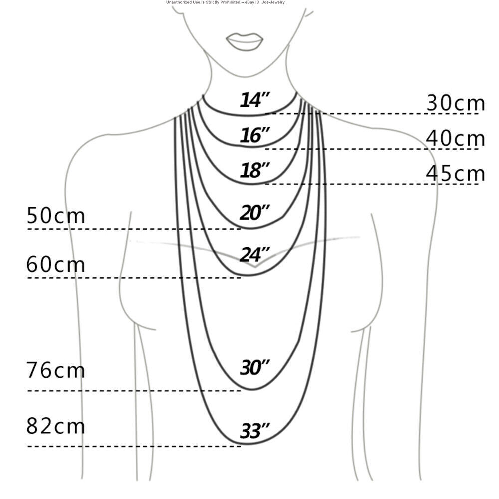 Solid 925 Sterling Silver 3mm Box Link Chain Necklace 19.7inch For Women Men