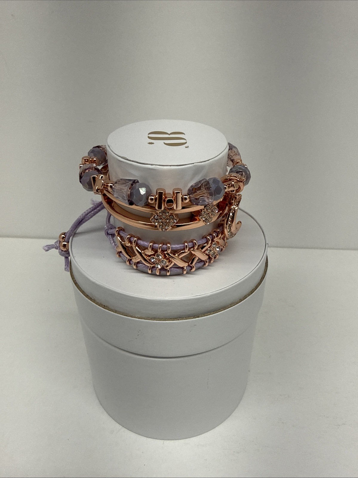 Bomb Party Spring Stack 2026 “Lunar Elegance” Moon ST52669 CZ Rose Gold Plating