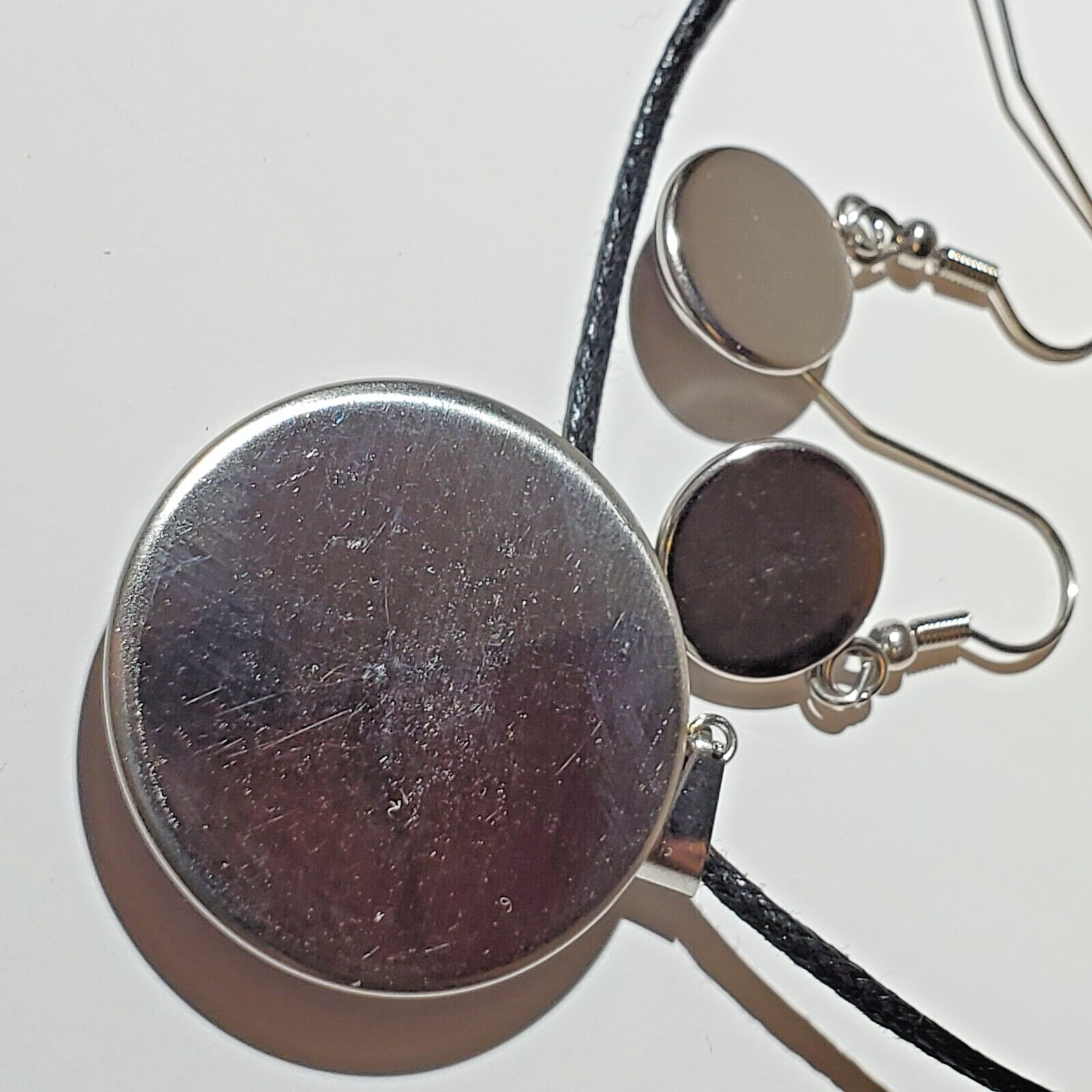 Necklace and Earrings Set, Handmade Acrylic Paint Pour Painting Jewelry, A13