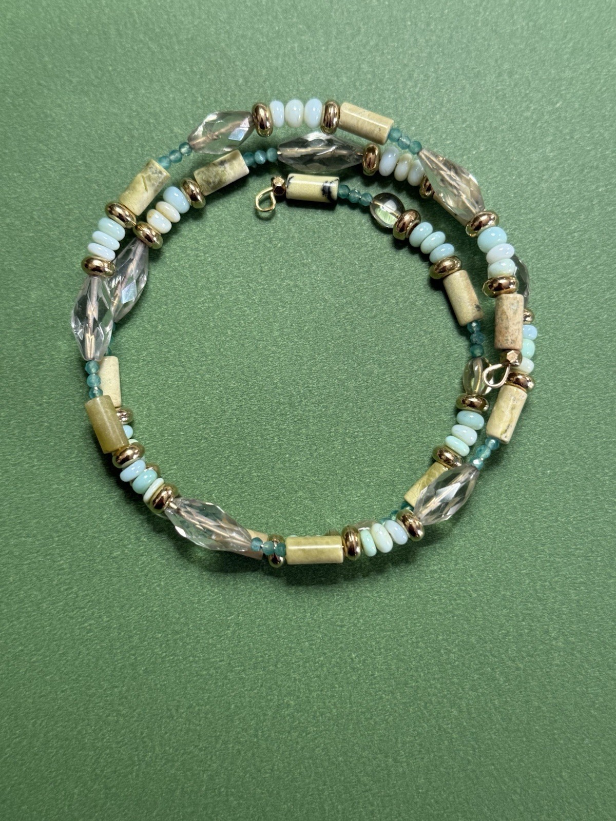 Semi precious stone bracelet- Peruvian Opal, Aventurine, Lemon Quartz & More
