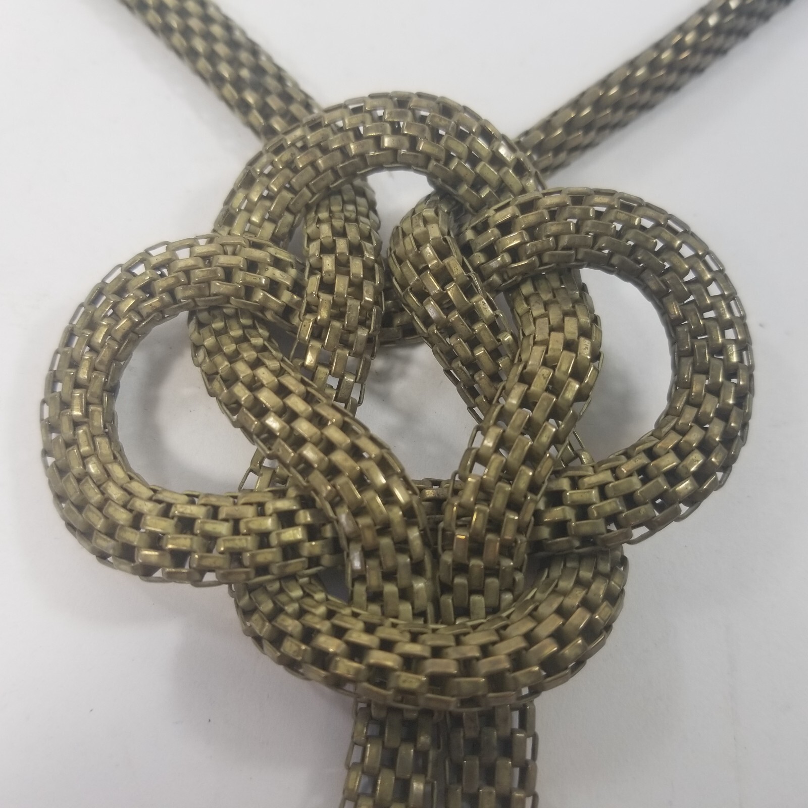 Necklace Designer Statement Celtic Knot Dangle Y Drop Aldo Signed