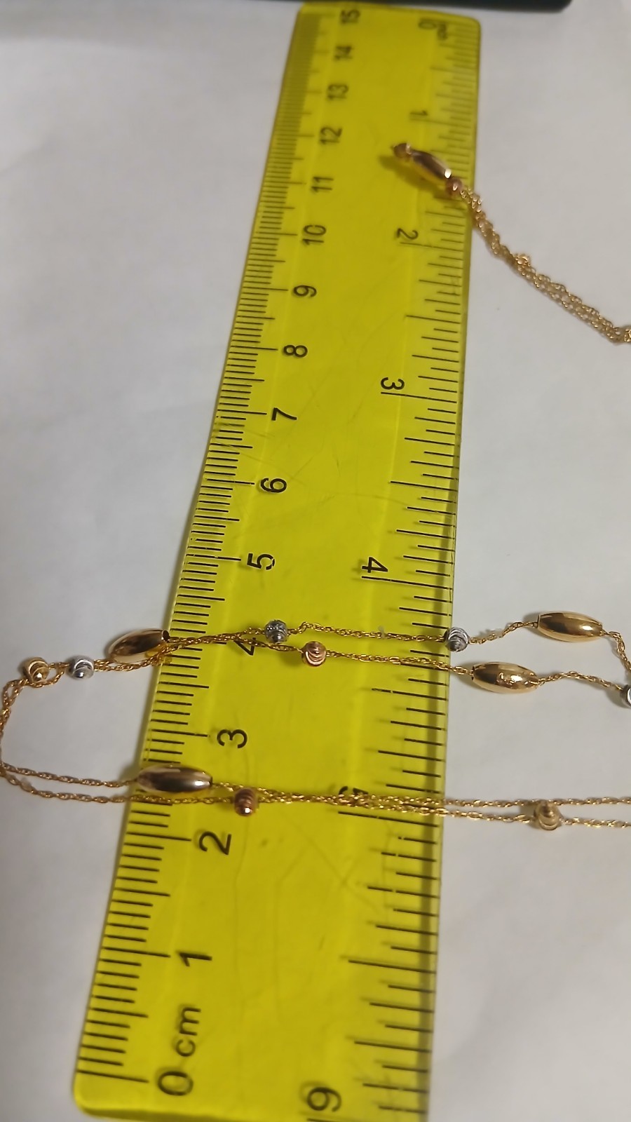 9ct Yellow and white Gold necklace