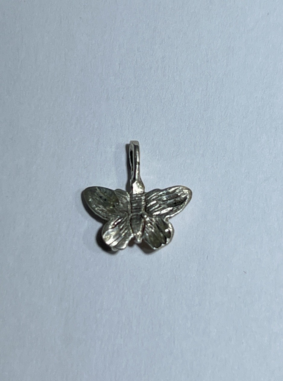 Sterling Silver Butterfly Pendant Charm 1.5 Gram