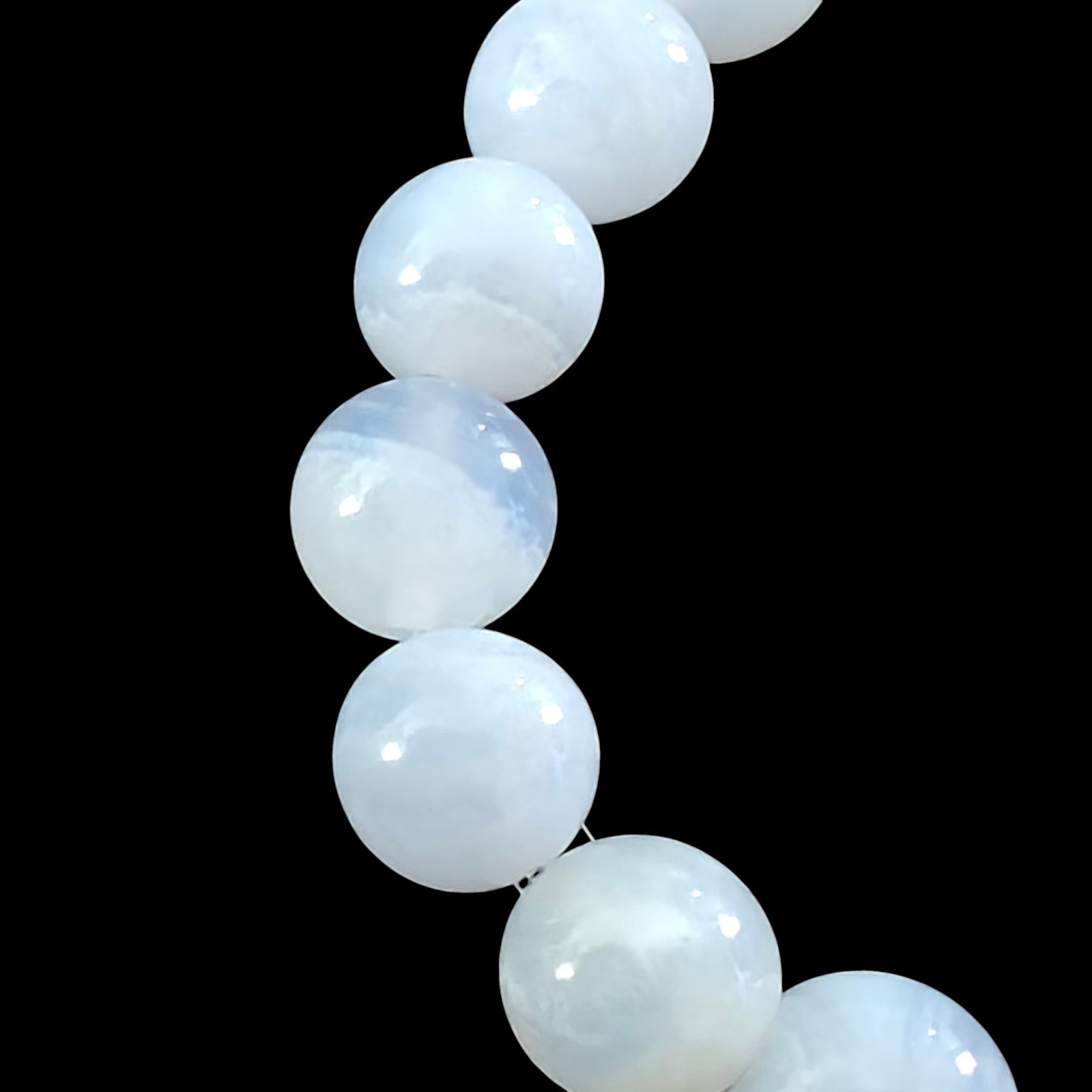 Blue Lace Agate Bracelet High Quality All natural Stones 8mm Beads Unisex