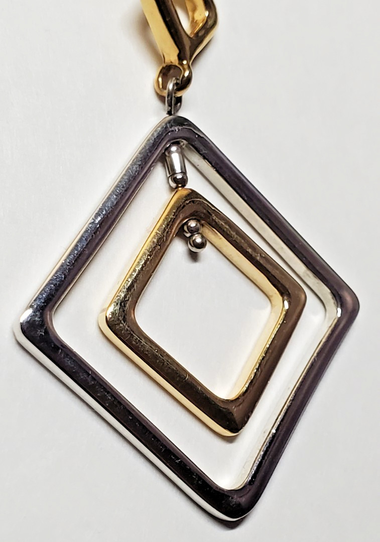 Lea Sophia Reversible Slide Pendant Only Gold tone Silver tone named Trish