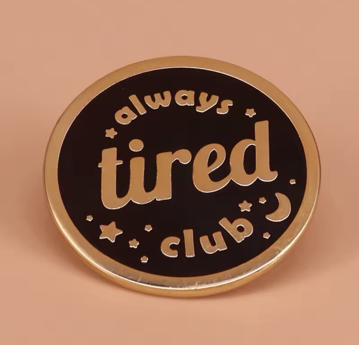 Always Tired Club Style 1pc Rubber Backer Pin Always Tired Club FREE SHIPPING