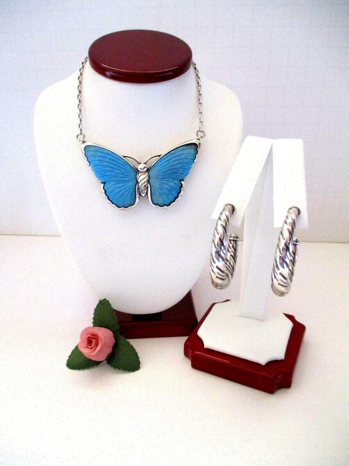 Brighton “MARIPOSA” Reversible Butterfly Necklace-Earring Set (MR$146) NWT/Pouch