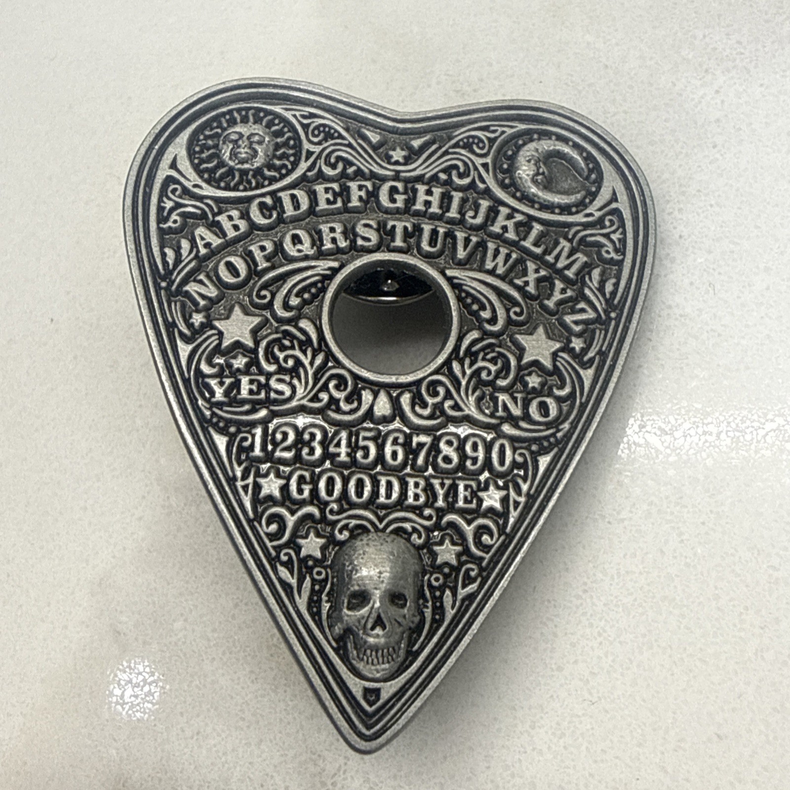 Planchette Style 1pc Metal Pin Double Rubber Backer Ouija Board Fast Shipping!