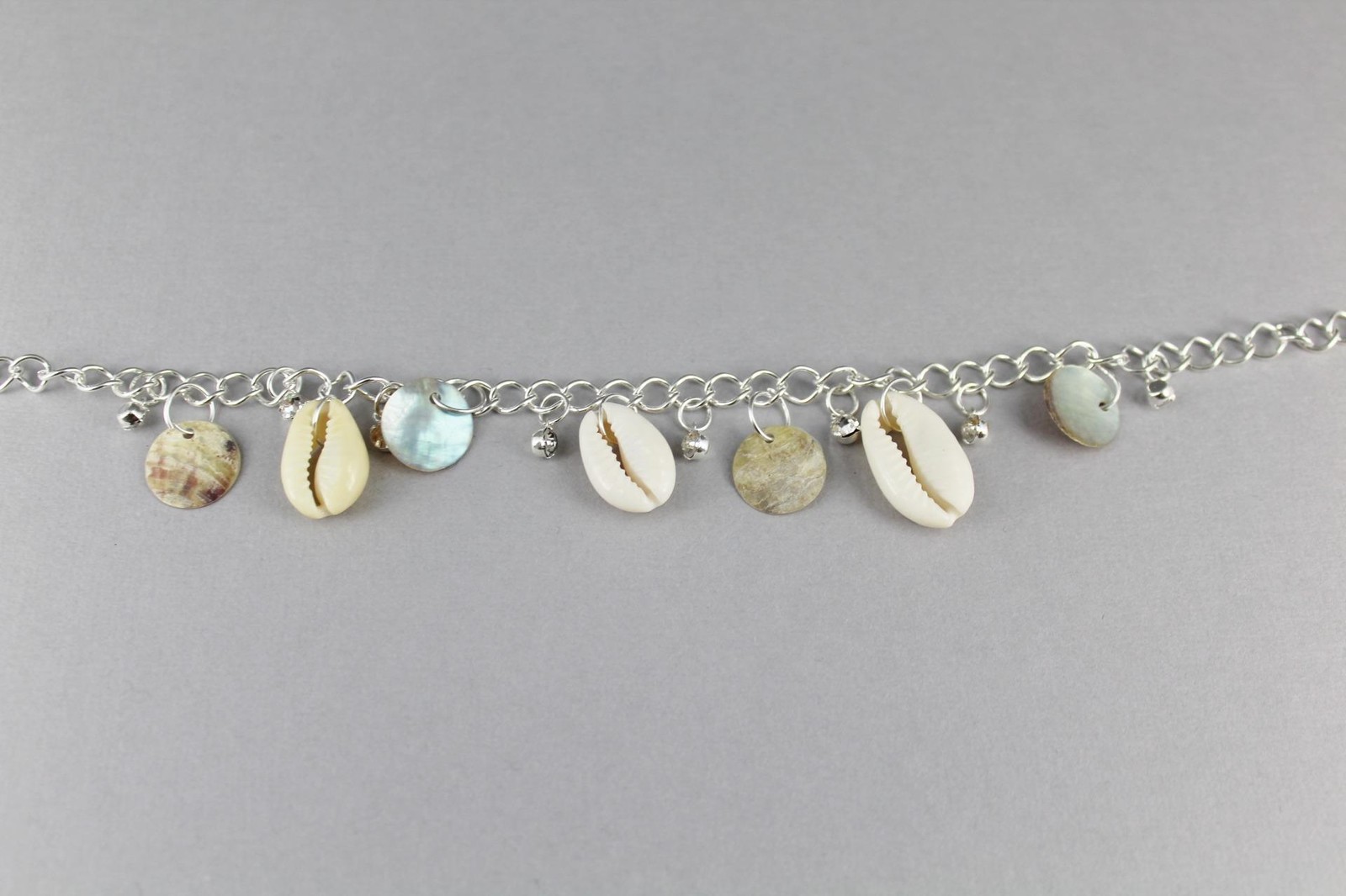 Silver Shell anklet seashell adjustable ankle bracelet 8 – 11 inches anklette
