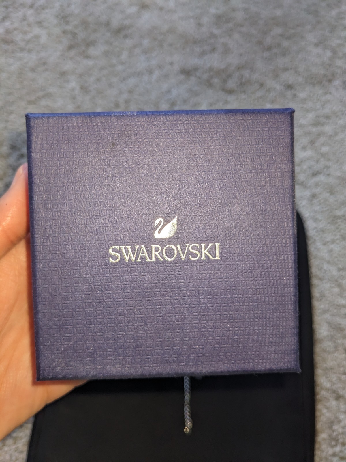 NEVER WORN silver Swarovski Infinity Necklace, in original box with tags, unworn