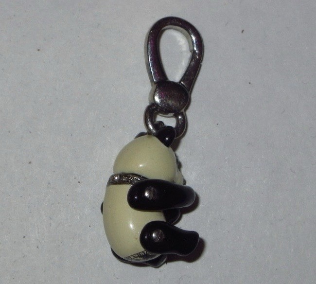 Juicy Couture Signed Panda Charm Pendant and 17in Necklace Chain