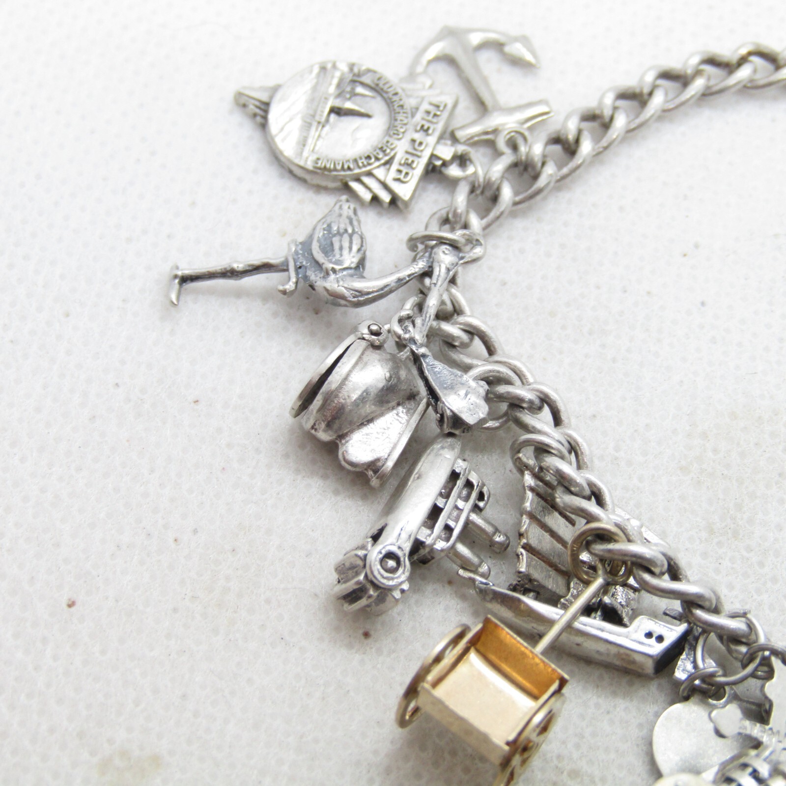 Sterling Silver 925 Transportation Charm Bracelet 7.25″ K6798