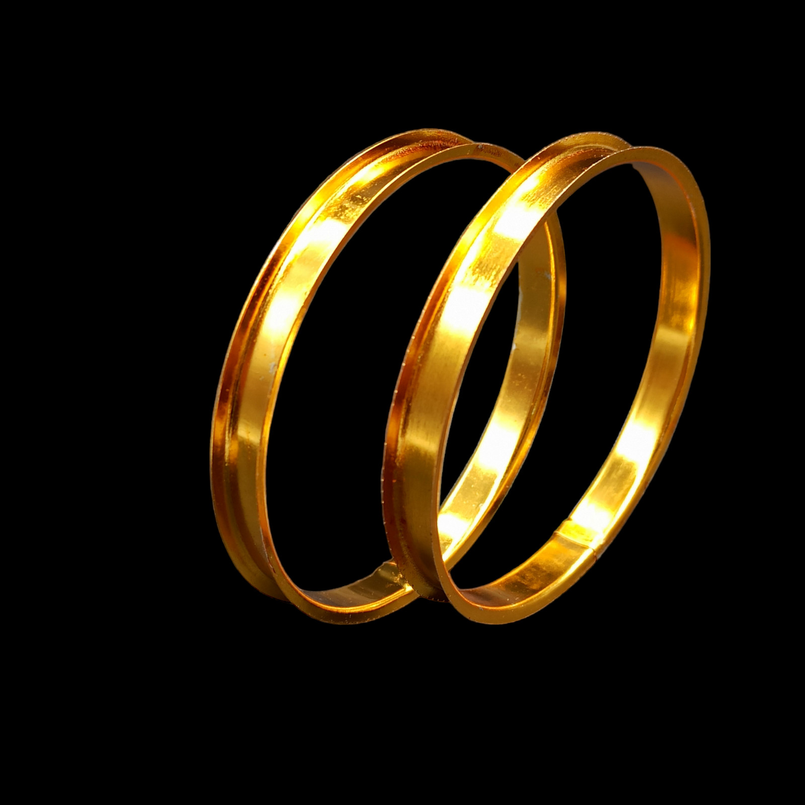 Golden Silver Blank Bangles for Gemstone Inlay All Size Available SET OF 10 Pcs