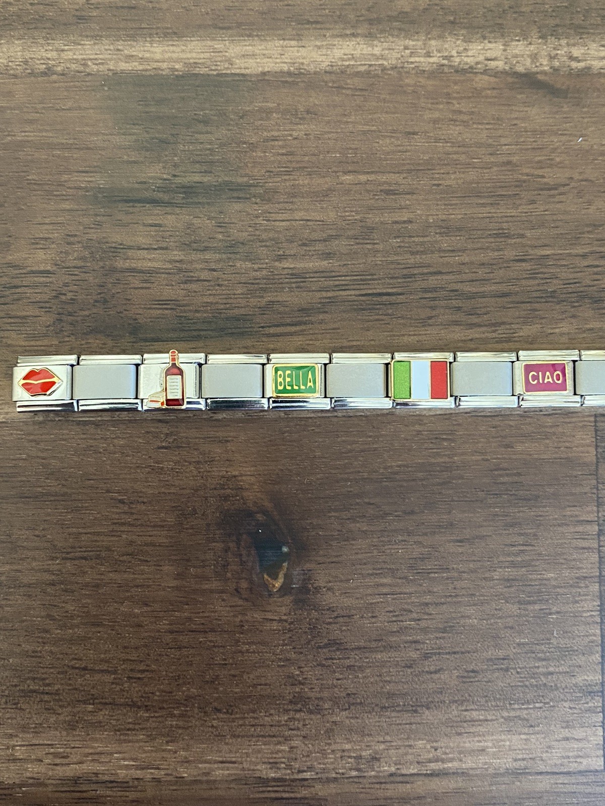 19 Charm Italy Bella Ciao Wine *Completed Bracelet * Italian Charm New
