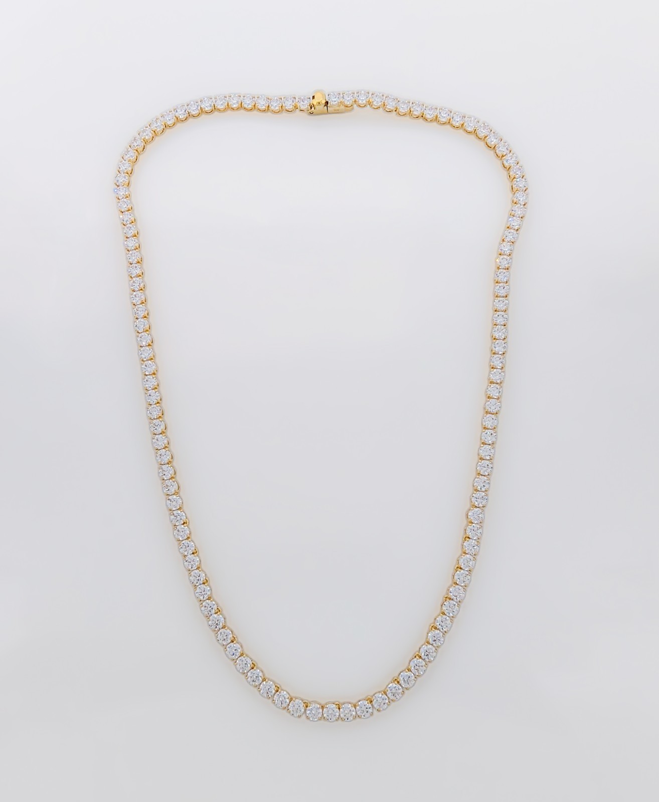 New in Gift Box SWAROVSKI 5681795 Gold White Crystal Matrix Tennis Necklace