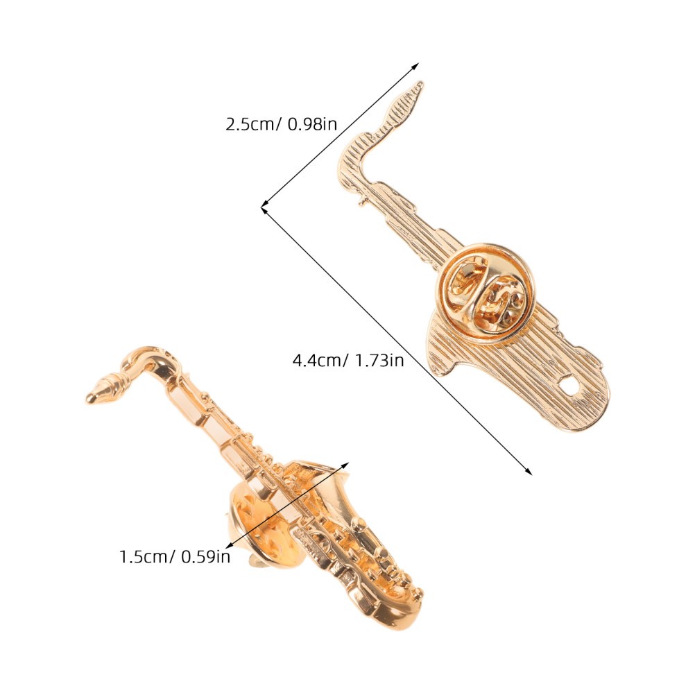 2 Pcs Music Badge Miniature Musical Instrument Brooch Electric Guitar Pin