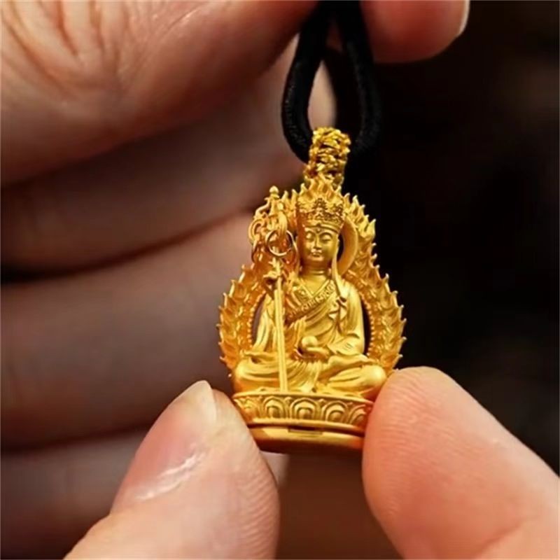 22K 23K 24K Thai Baht Yellow Gold Small Buddha Pendant
