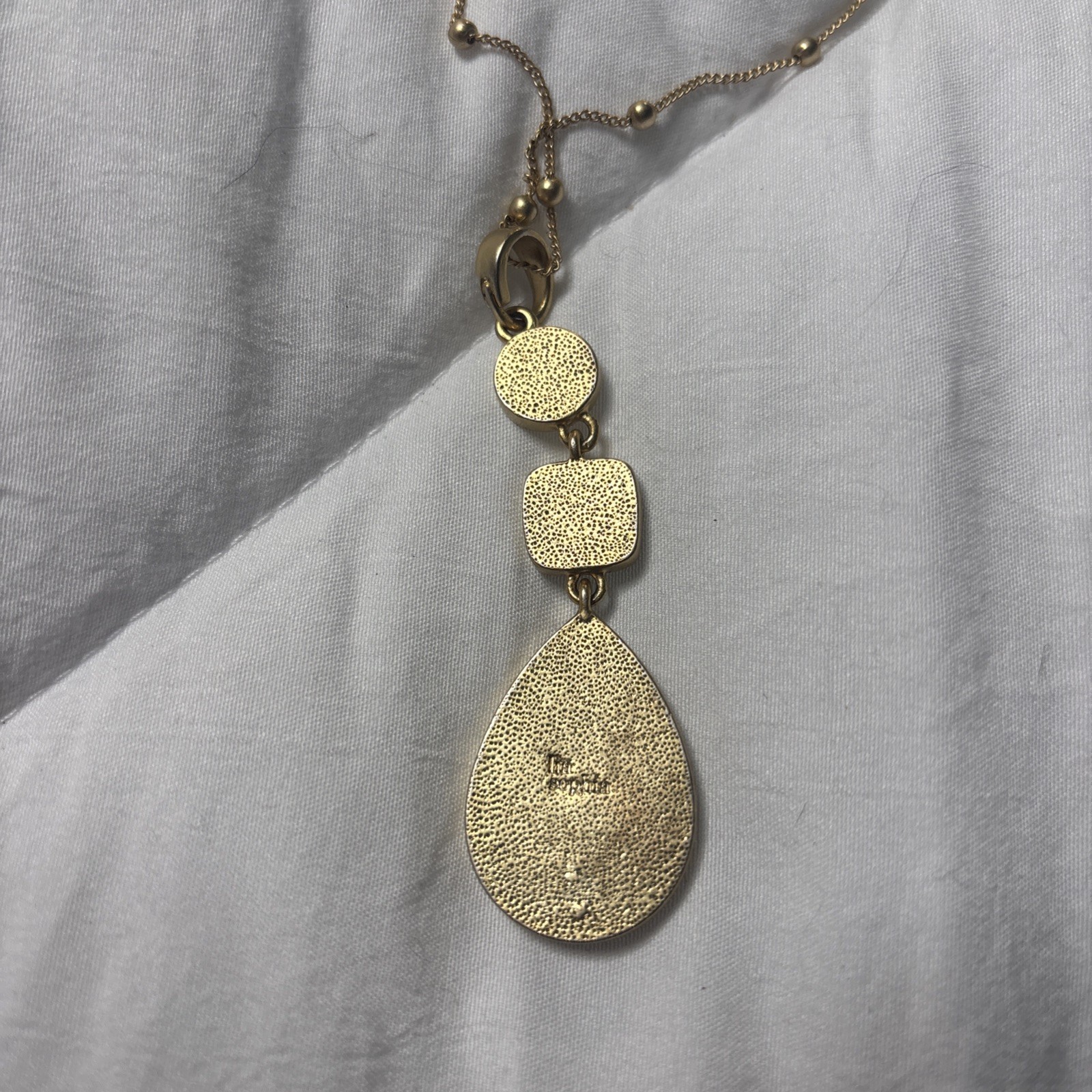 Lia Sophia Necklace Earrings Gold Tone