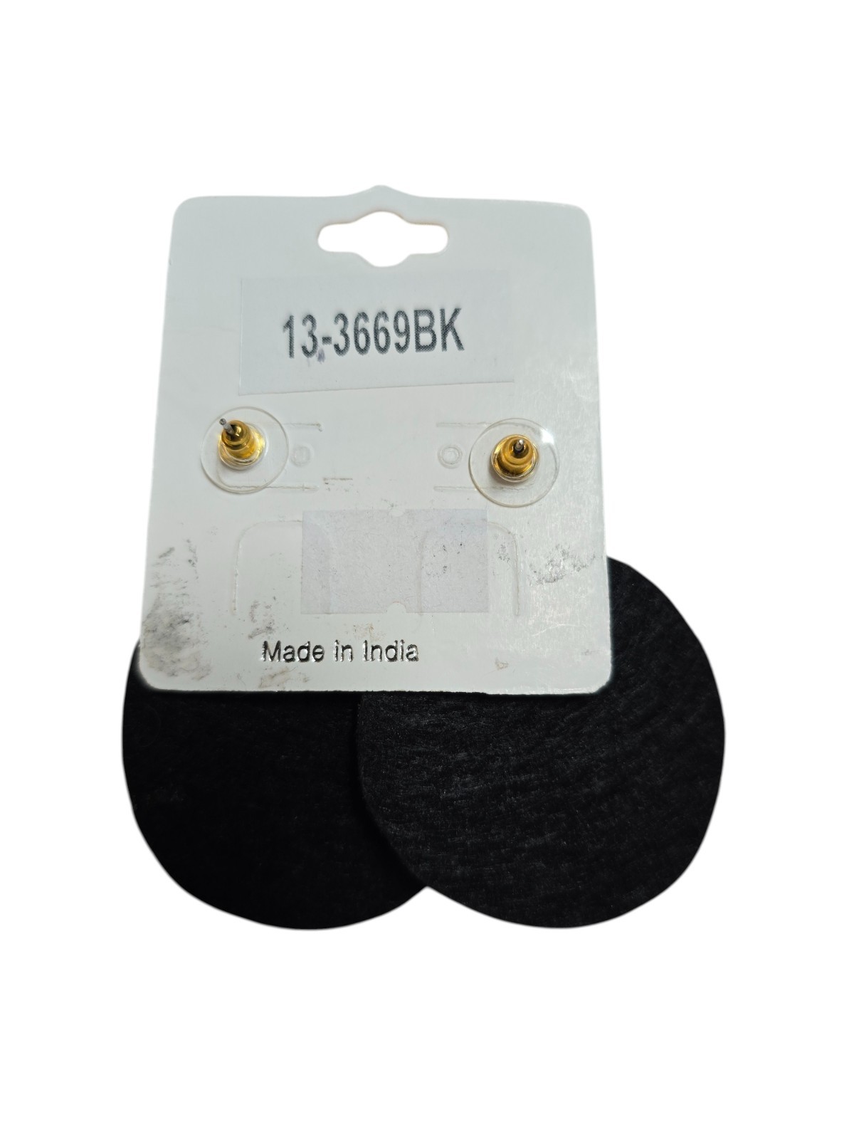 Viola Women’s Trendy Statement Clock Beaded Felt Back Earrings NWT