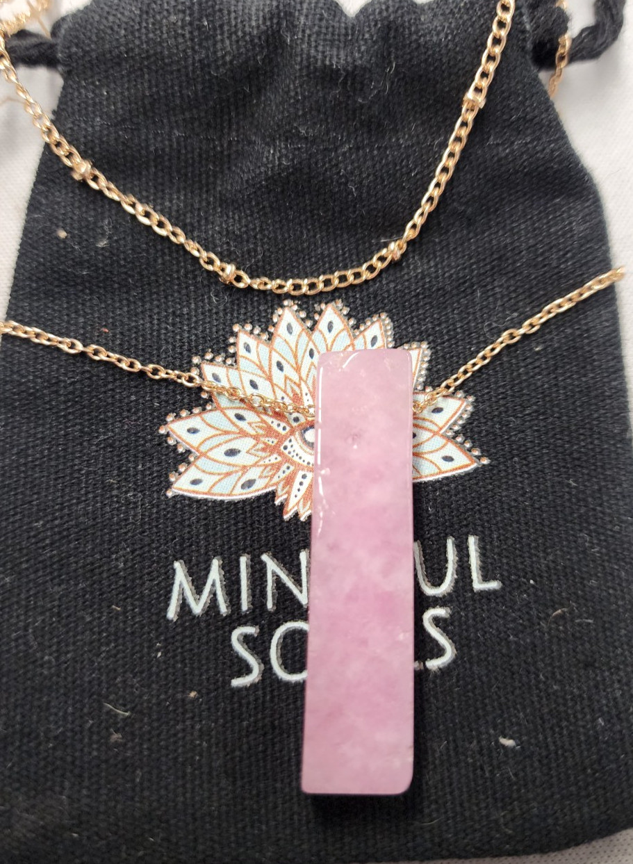 Mindful Souls Rose Quartz Layered Necklace 13″,16.5″+ 1.5″