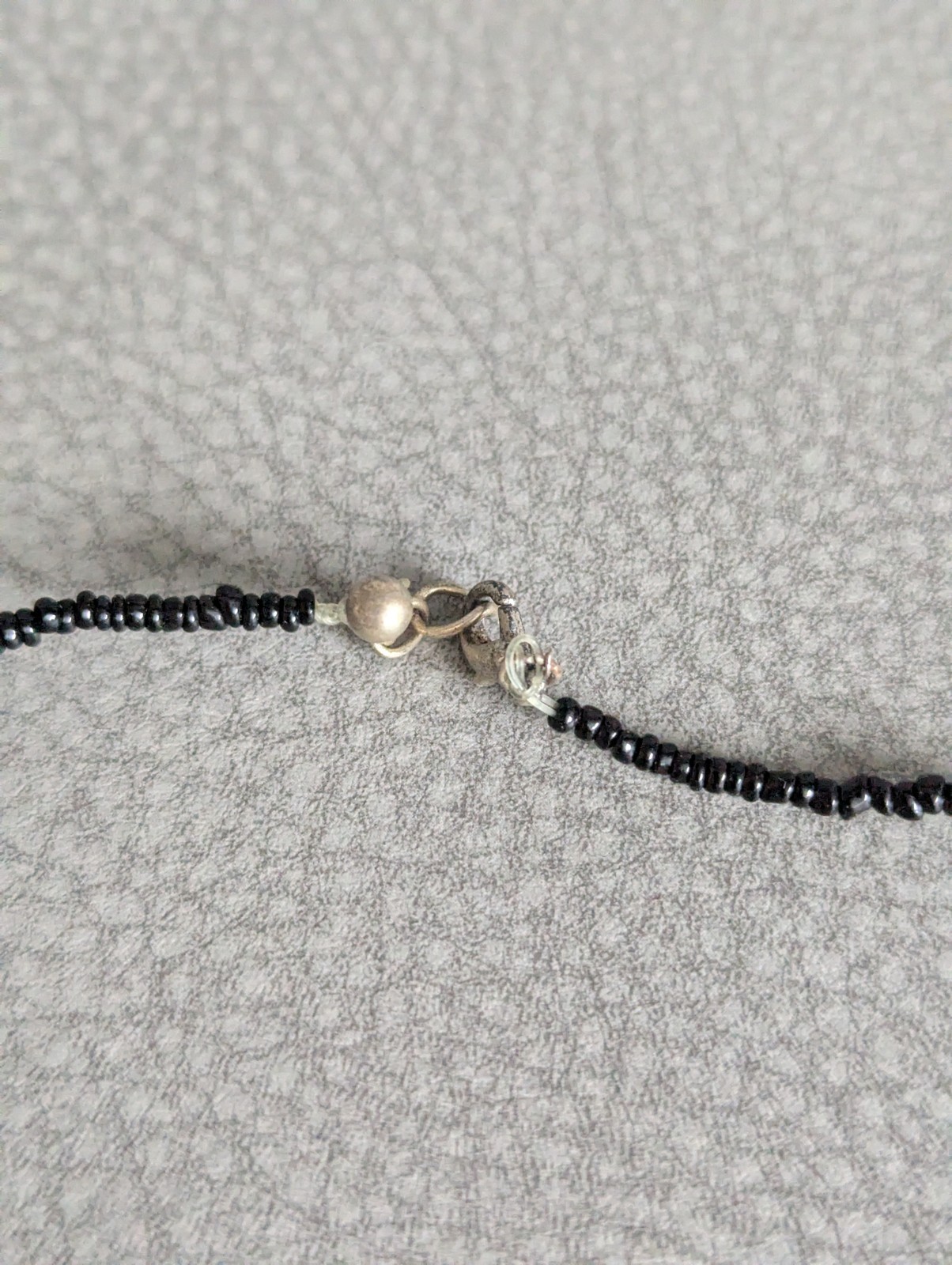 BLACK COLOURED BEADED NECKLACE, APPROX 92cm LENGTH, GOOD CONDITION