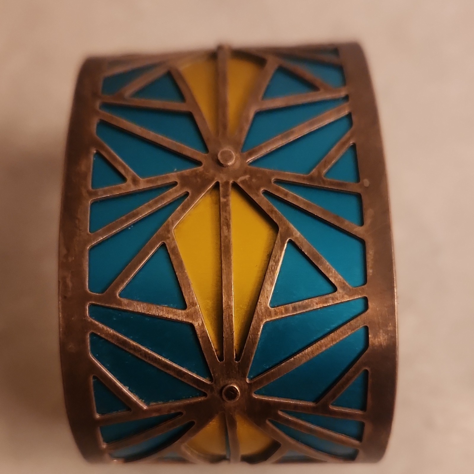 Sculpture Only GOGO Unique Cuff Bracelet with Origami,Silver & Aluminum Jewelry