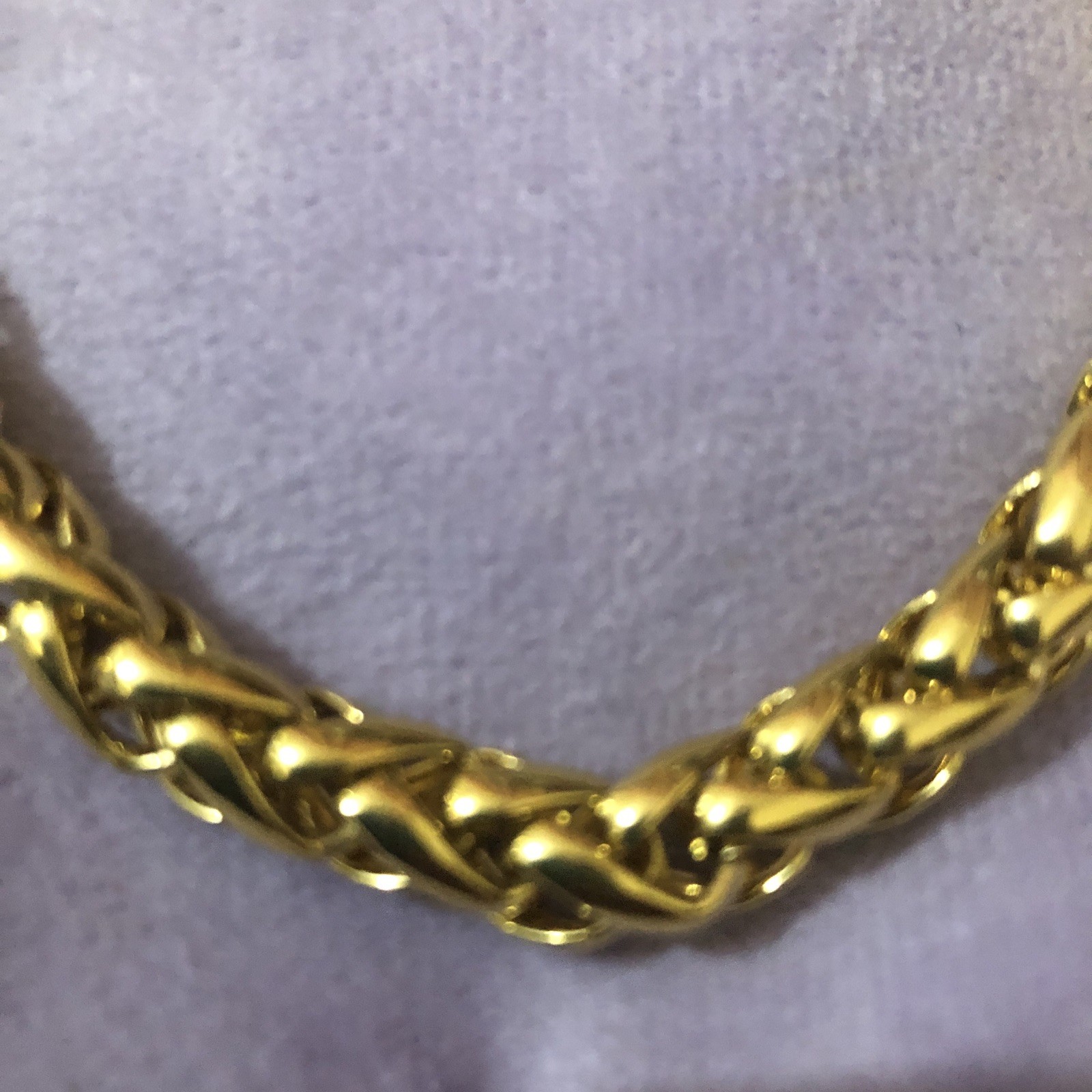 Spiga/wheat chain necklace gold tone marked MC L:40 cm