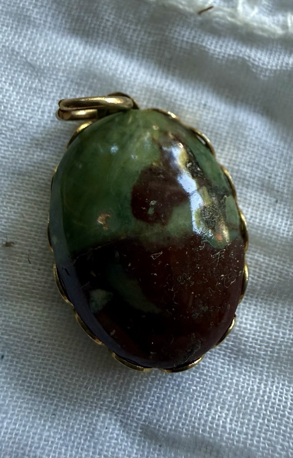 4 Natural Stone Pendants Wood Turquoise Inlay Spiny Oyster Chrysoprase Jasper