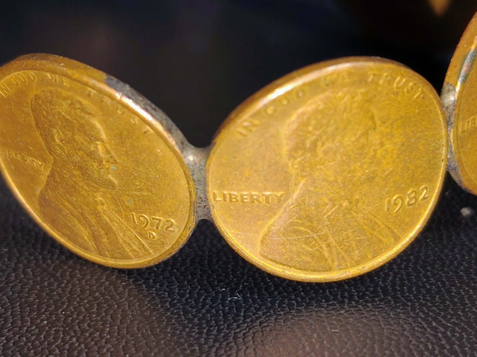 Handmade Vintage Copper Coin Cuff Bracelet, Pre 1982 Copper Coins